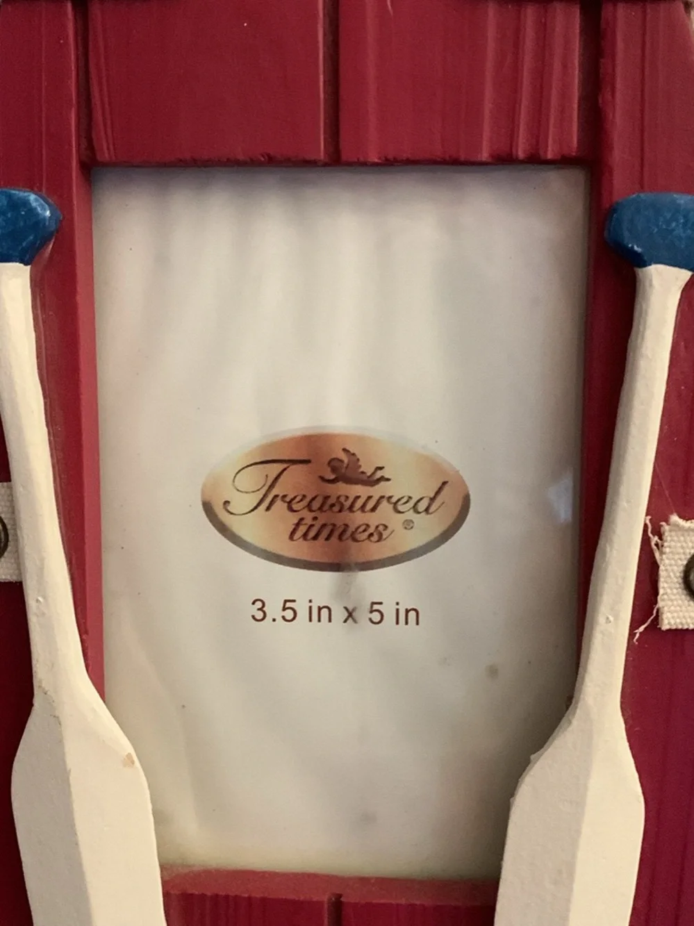 Red Nautical Paddle Photo Frame